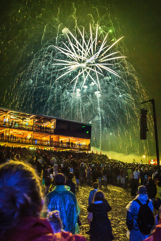 Fireworks closing the 40th edition of Paleo Festival
